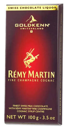 Goldkenn Mléčná čokoláda plněná koňakem Rémy Martin, 100 g