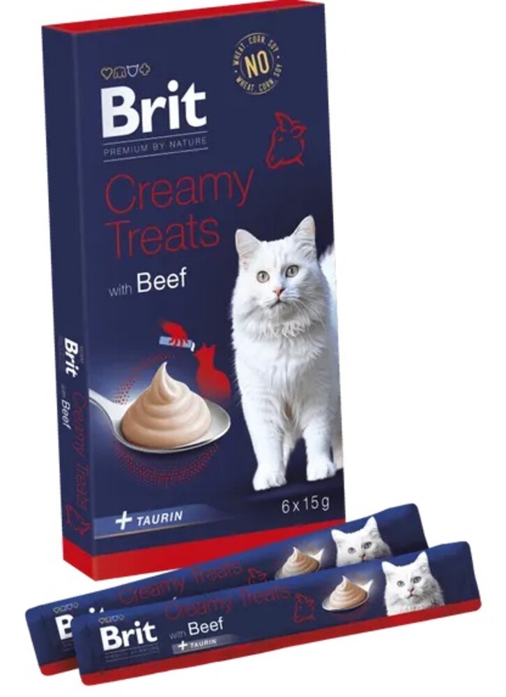 Brit Premium by Nature Creamy Treats with Beef 6 x 15 g