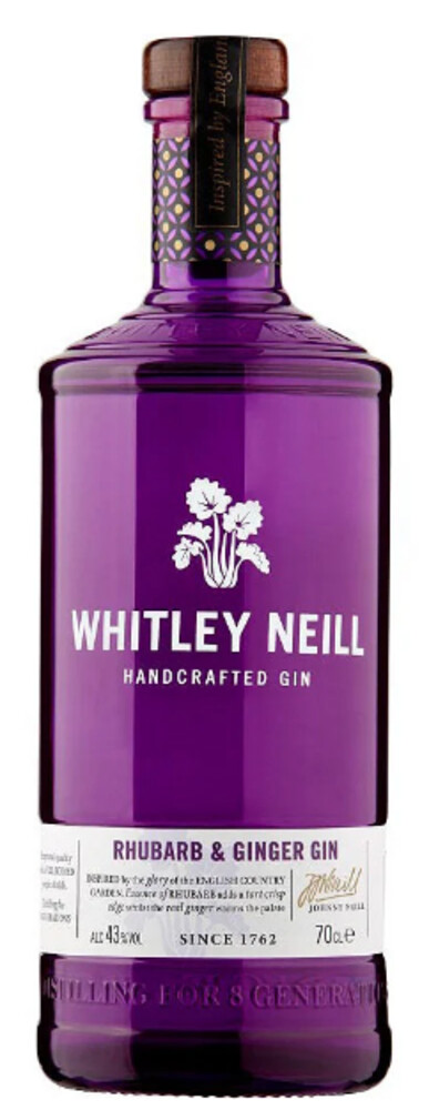 Whitley Neill Rhubarb & Ginger Gin 43% 1 l (holá láhev)