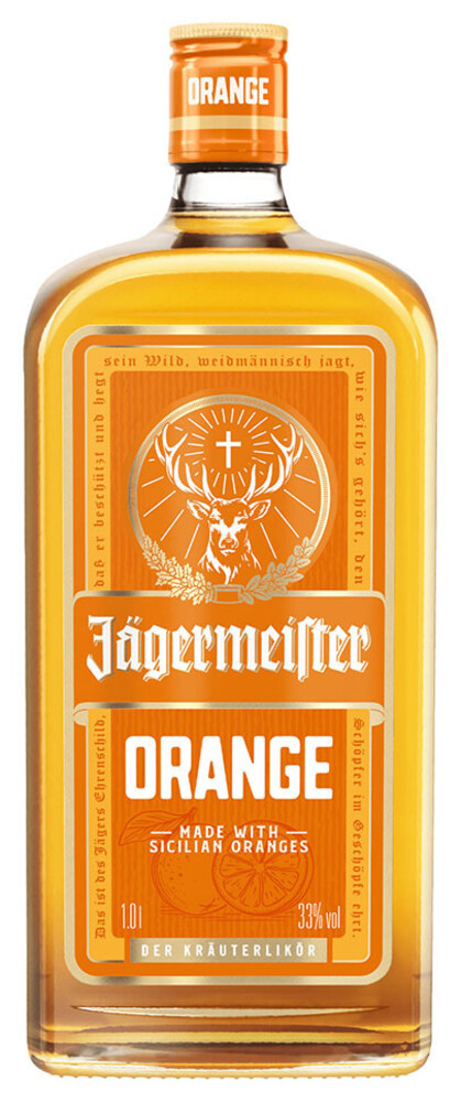Jägermeister Orange 33% 1 l (holá láhev)