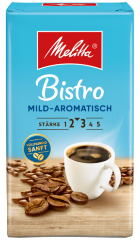 Melitta Bistro Mild mletá káva 500 g