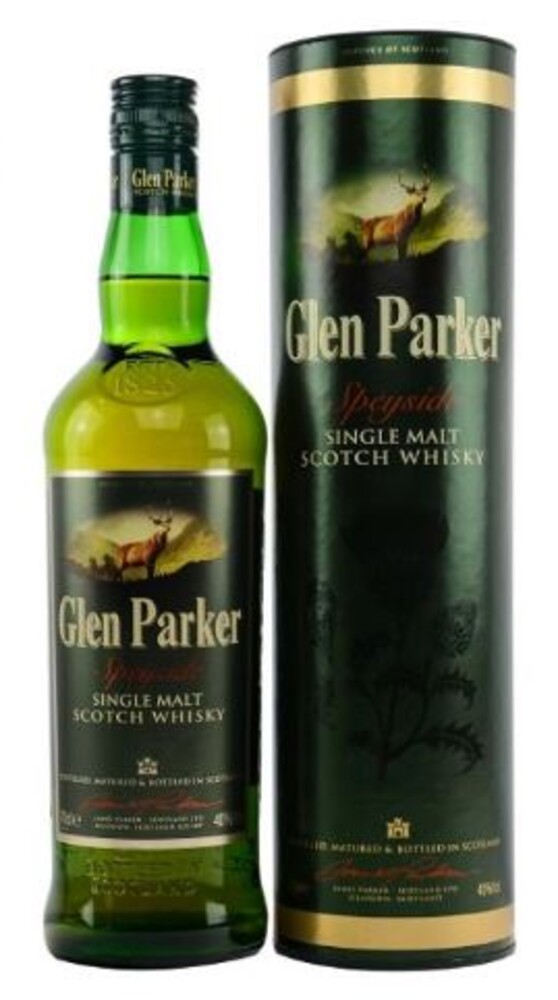 Glen Parker Speyside Single Malt 40% 1 l (tuba)
