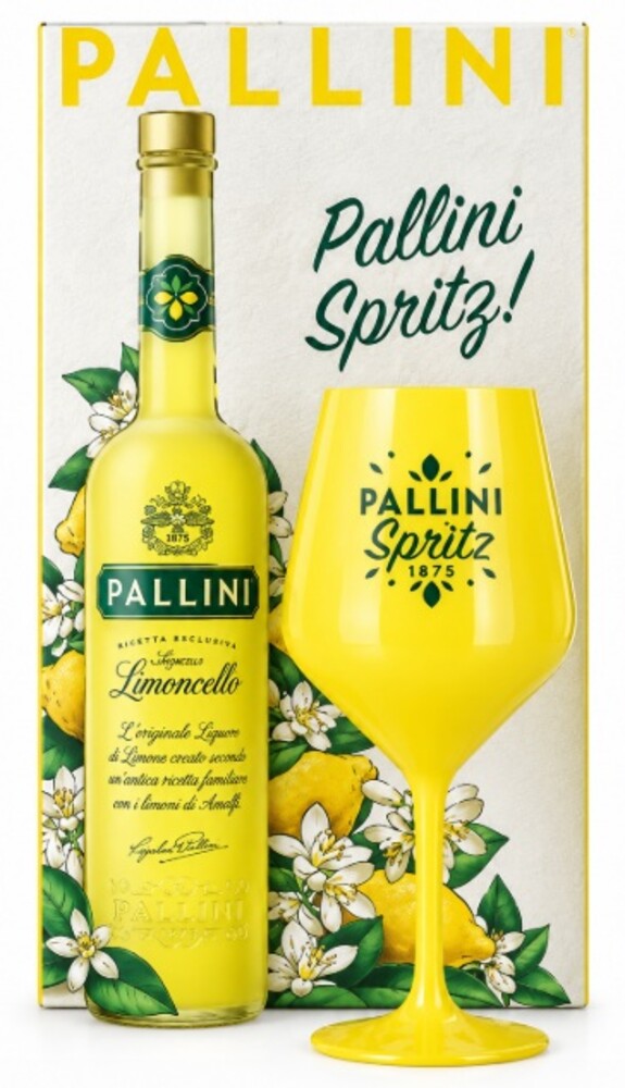 Pallini Limoncello 26% 0,5 l + sklenička (karton)