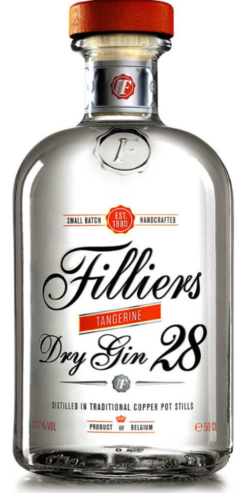 Filliers Dry Gin Tangerine 28 43,7 % 0,5 l (holá láhev)