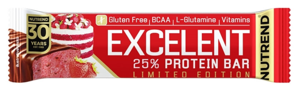 Nutrend Excelent Protein Bar jahodový dort 85 g