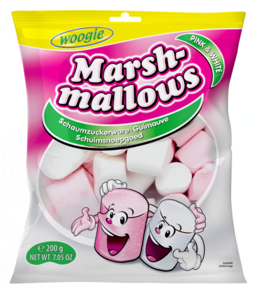 Woogie Marshmallows Pink & White 200 g