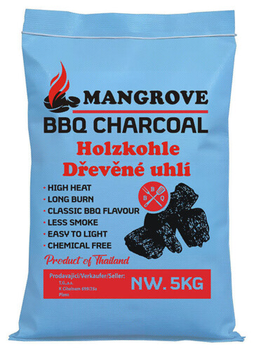 Mangrové dřevěné uhlí na grilování 5kg