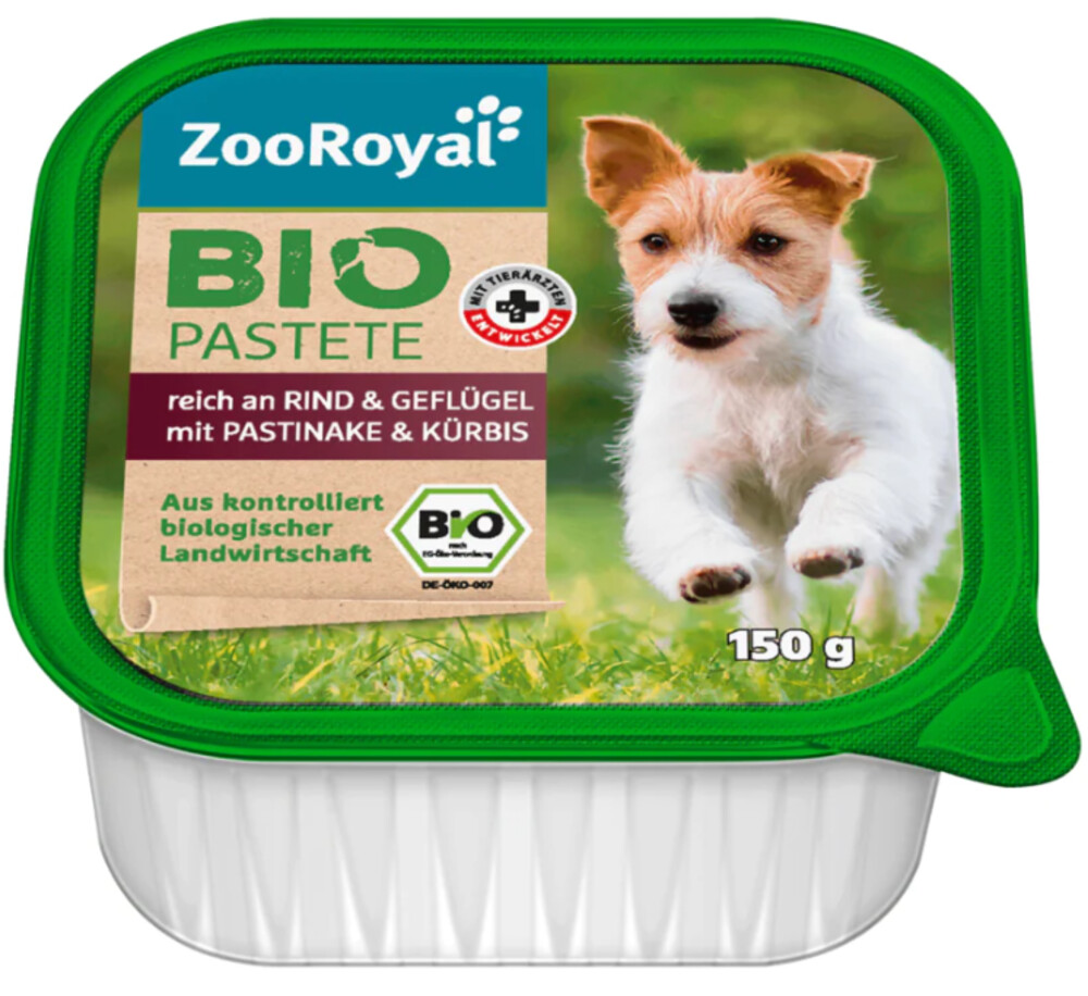Zooroyal Bio Pastete Rind Geflügel Kürbis 150 g