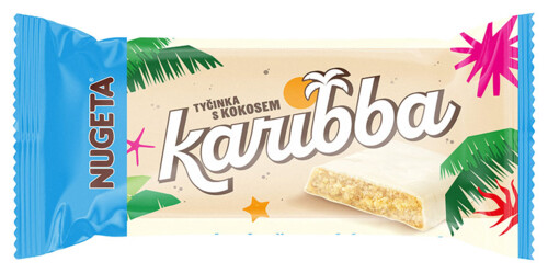 Chocoland Nugeta Karibba Sójová tyčinka bílá s kokosem 80 g