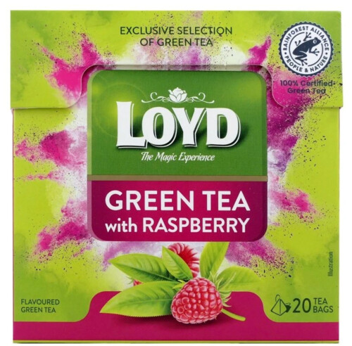 Loyd Green Tea Raspberry 20 x 1,5 g