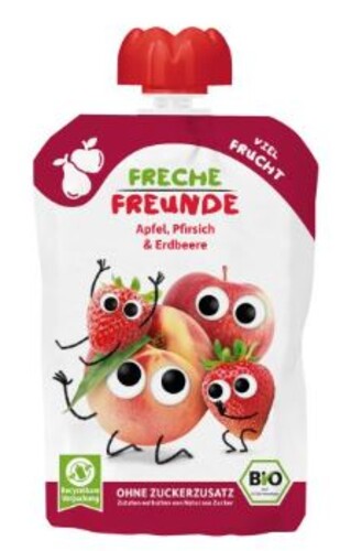 Freche Freunde Apfel,Pfirsich Erdbeer 100 g