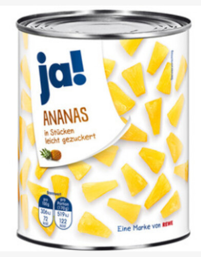 Ja! Ananas in Stücken 580 ml