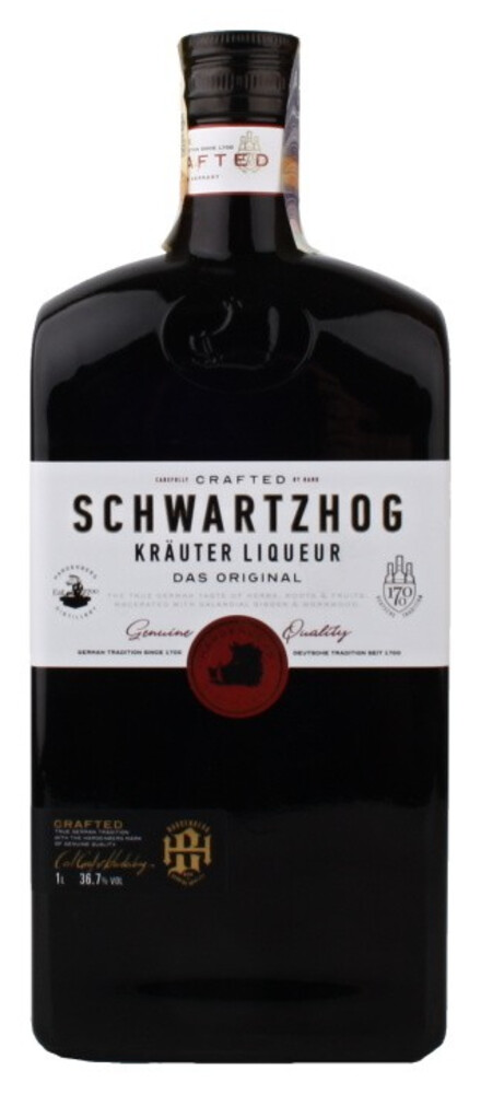 Schwartzhog Kräuter Liqueur 36,7% 1 l (holá láhev)