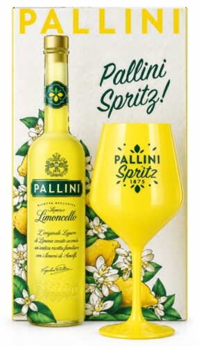 Pallini Limoncello 26% 0,5 l + sklenička (karton)