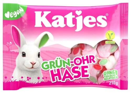 Katjes Grün Ohr Hase 210g