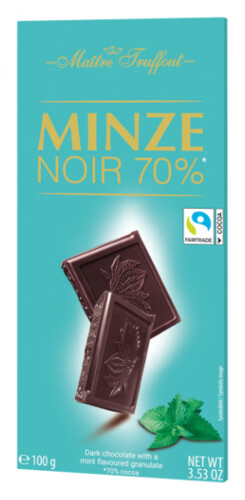 Maitre Truffout Minze Noir 70% 100 g