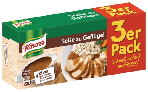 Knorr Soße zu Geflügel  3 x 250 ml 69 g