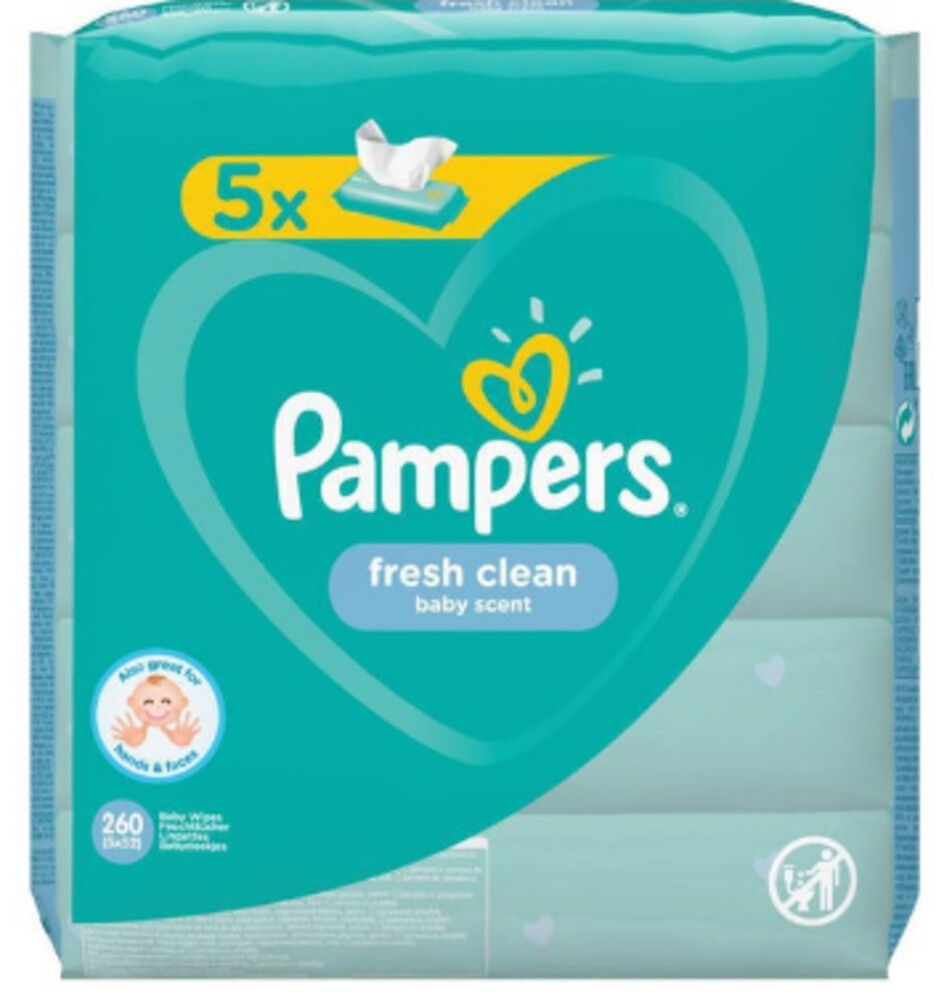 Pampers Tücher Fresh Clean  260 ks (5x52ks)