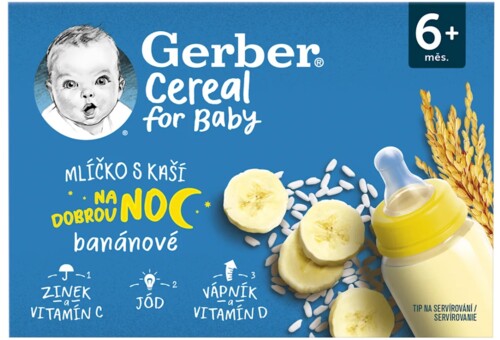 Gerber Cereal for Baby mlíčko s kaší banánové 2 x 200 ml