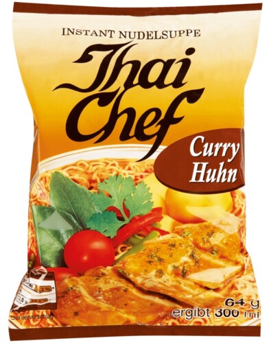 Thai Chef Instant Nudelsuppe  Typ Curry Hunt  64 g 