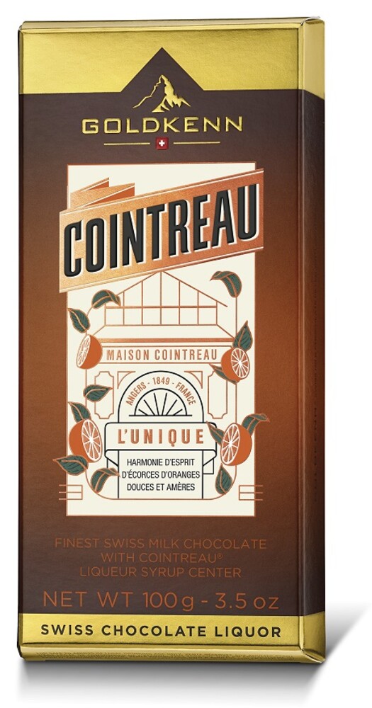 Goldkenn Mléčná čokoláda plněná pomerančovým likérem Cointreau 100 g