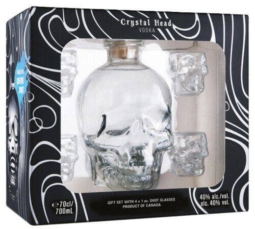 Crystal Head Vodka 40% 0,7 l + 4 skleničky (karton)