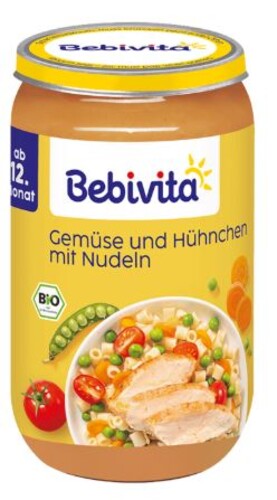 Bebivita Gemüse und Hühnchen mit Nudeln 250 g