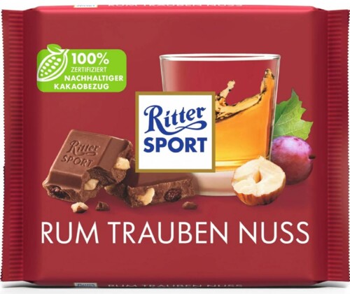 Ritter Sport Rum Trauben Nuss 100 g