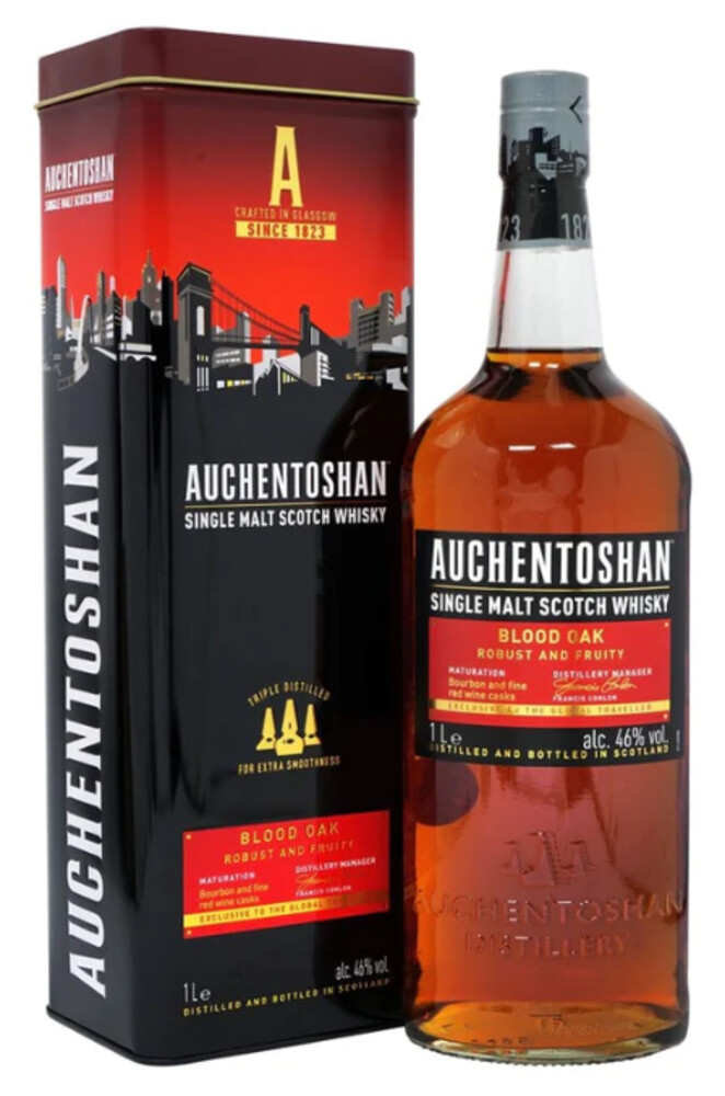 Auchentoshan Blood Oak 46% 1 l ( tuba)