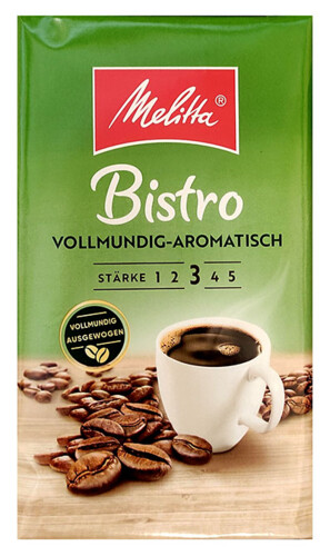 Melitta Bistro Vollmundig mletá káva 500 g