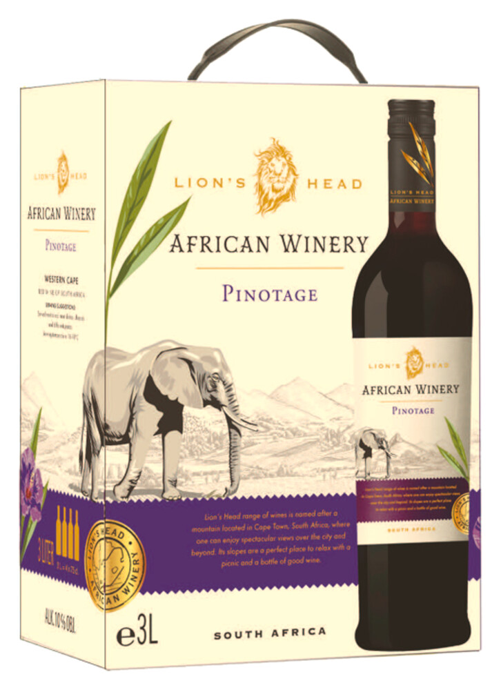 African Winery Pinotage 10% 3 l (karton)