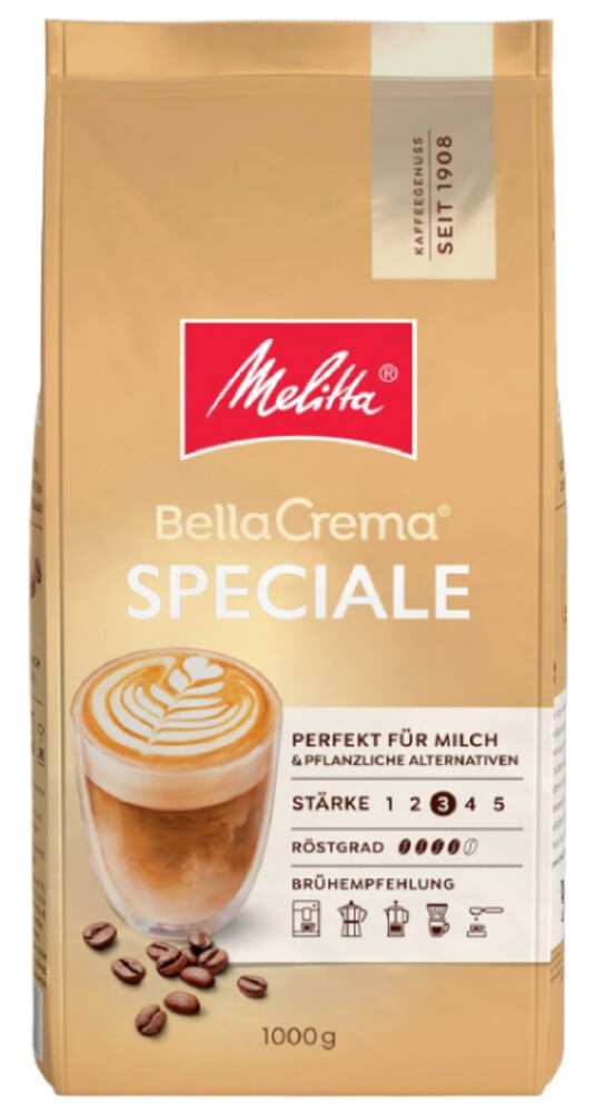 Melitta Bella Crema Speciale zrnková káva 1 kg