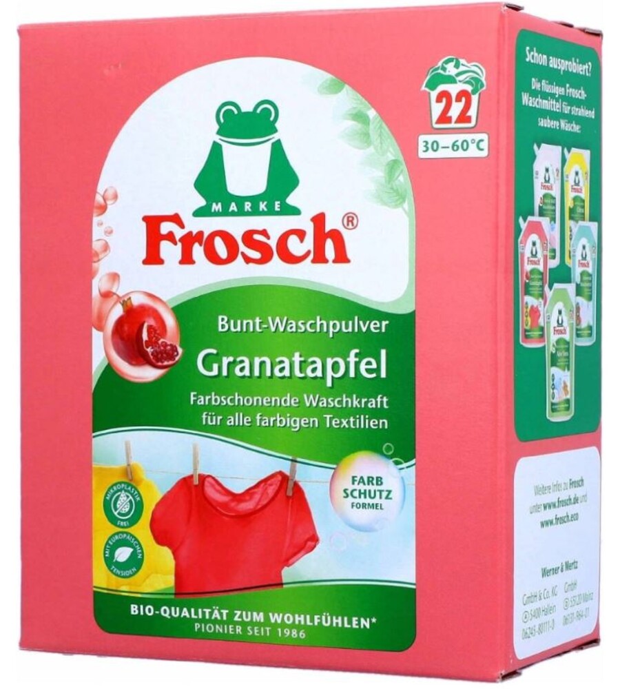 Frosch Granatapfel Bunt Waschpulver 1,45 Kg 22 WL
