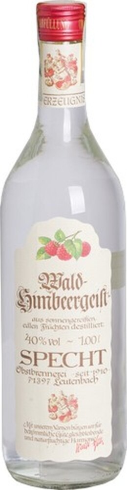 Specht Himbeergeist 40% 1 l (holá láhev)