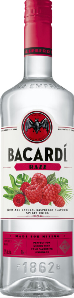 Bacardi Razz 27% 1 l (holá láhev)