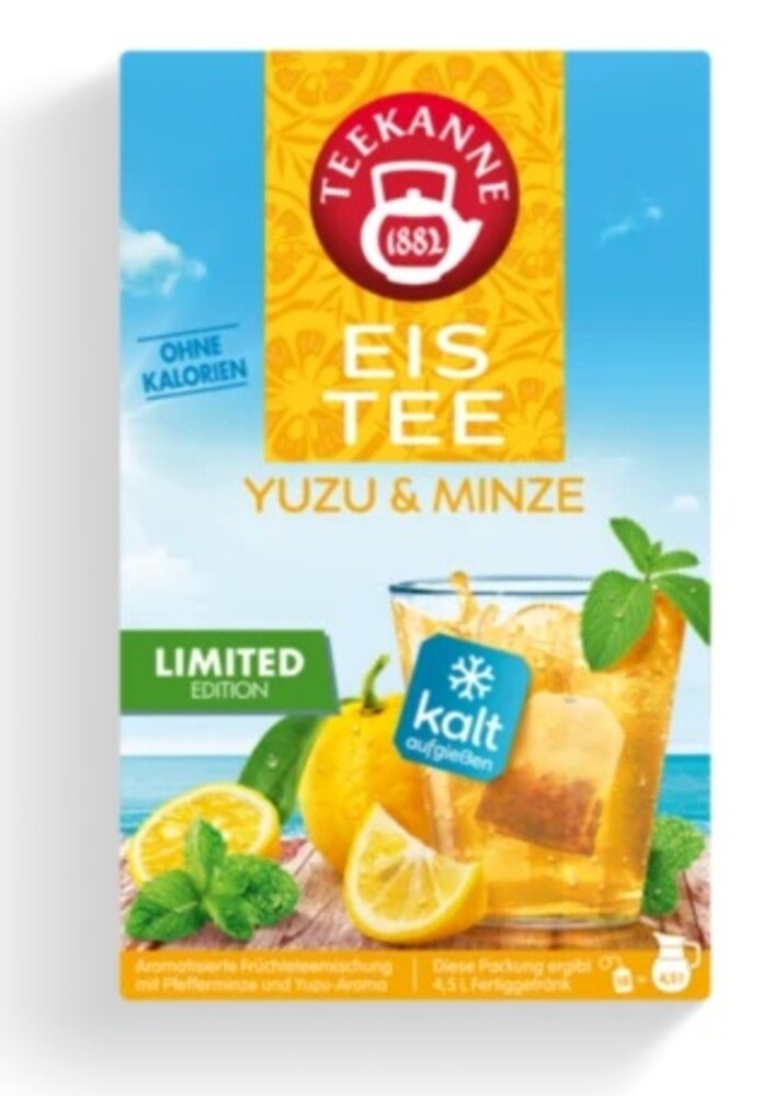Teekanne Eistee Yuzu & Minze 18 x 2,5 g
