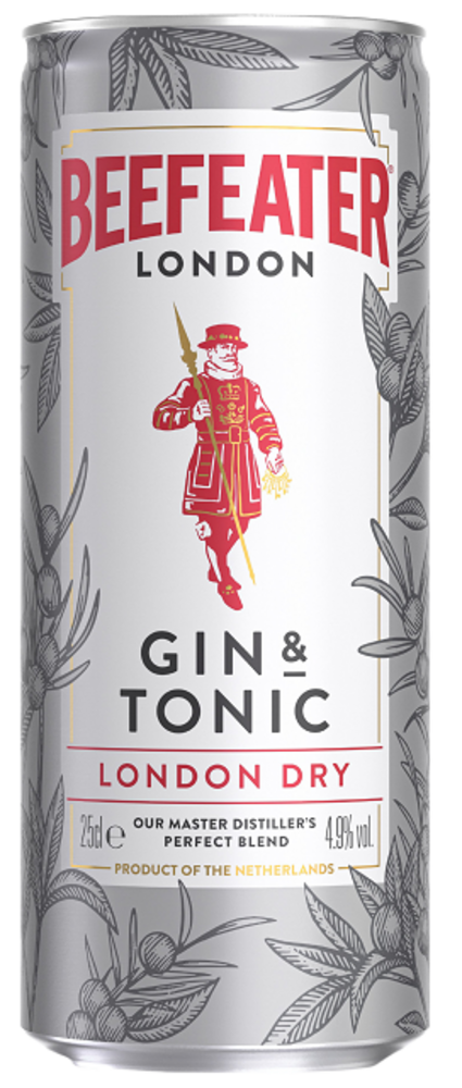 Beefeater Gin And Tonic 4,9 % 0,25 l plech