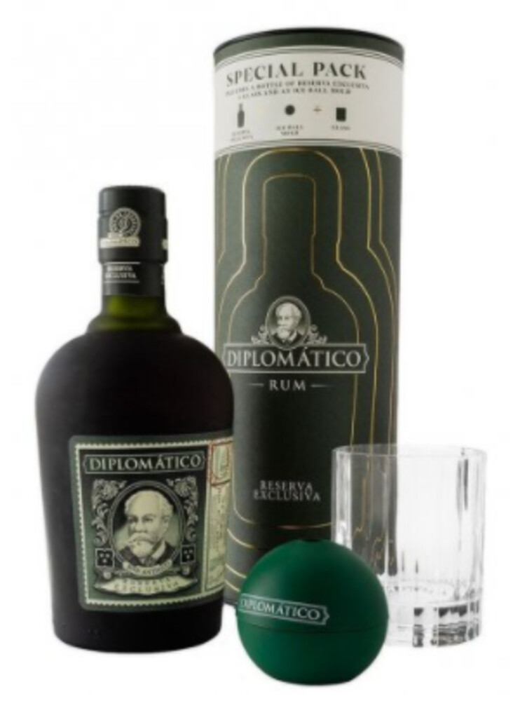 Diplomatico Reserva Exclusiva 12y 40% 0,7 l (tuba 1 sklenice a formička na led)
