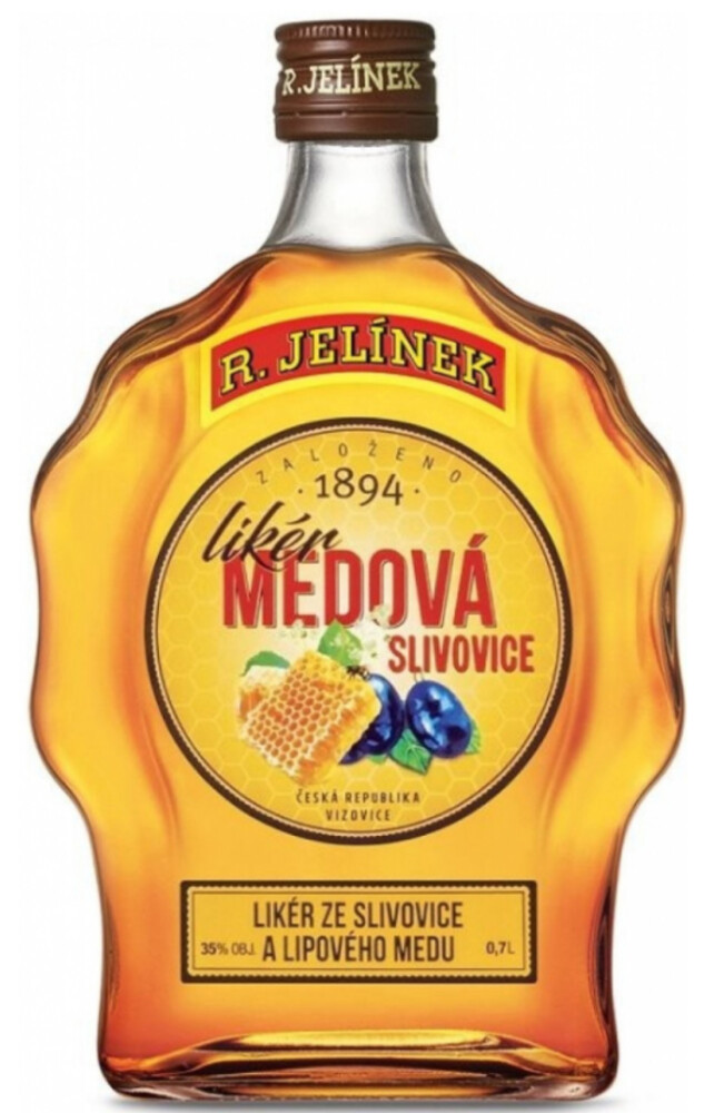R.Jelínek Medová Slivovice Likér 35% 0,7 l (holá láhev)