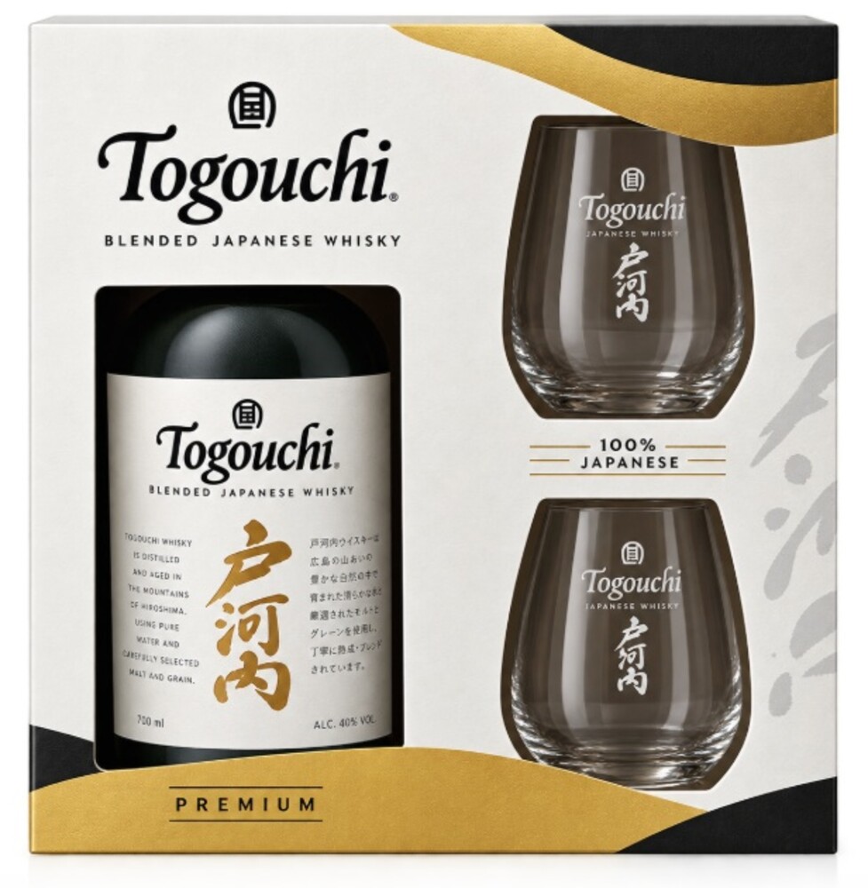 Togouchi Premium 40% 0,7 l + 2 skleničky (karton)