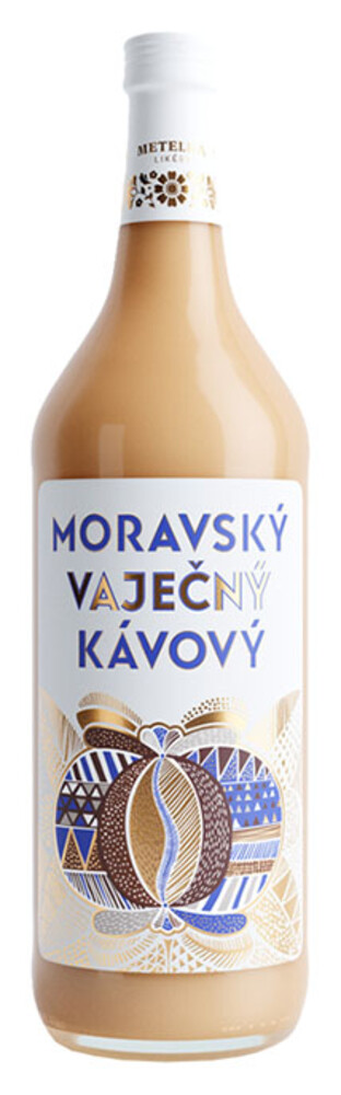 Moravský Vaječný Kávový 14% 1 l (holá láhev)