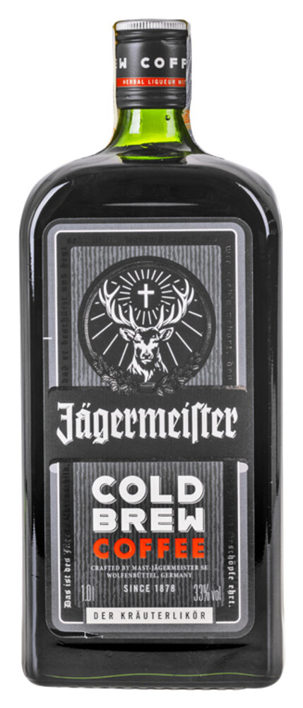 Jägermeister Cold Brew Coffee 33% 1 l (holá láhev)