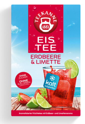 Teekanne Cool Sensations Ice Tea Erdbeere Limete 18 x 2,5 g