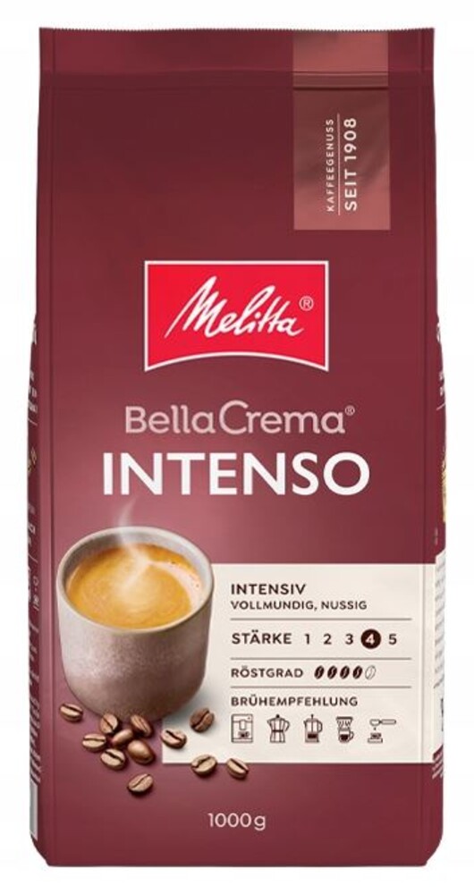 Melitta Bella Crema Intenso zrnková káva 1 kg