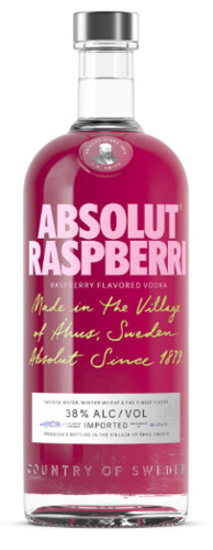 Absolut  Raspberri 38% 1 l (holá láhev)
