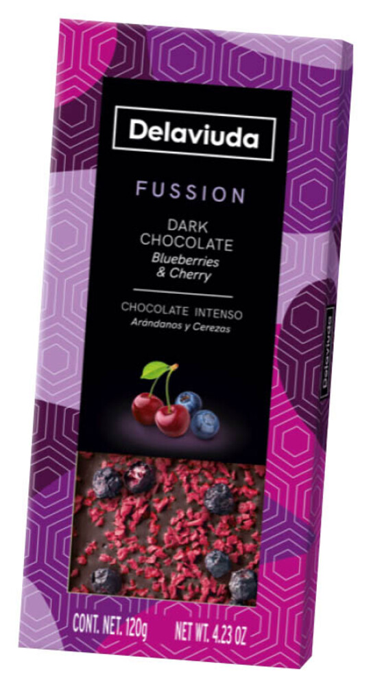 Delaviuda Fussion dark Chocolate Blueberries Cherry 120 g