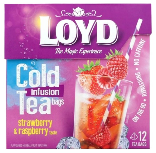 Loyd Cold tea Infusion Strawberry&Raspberry 12 x 2,5 g