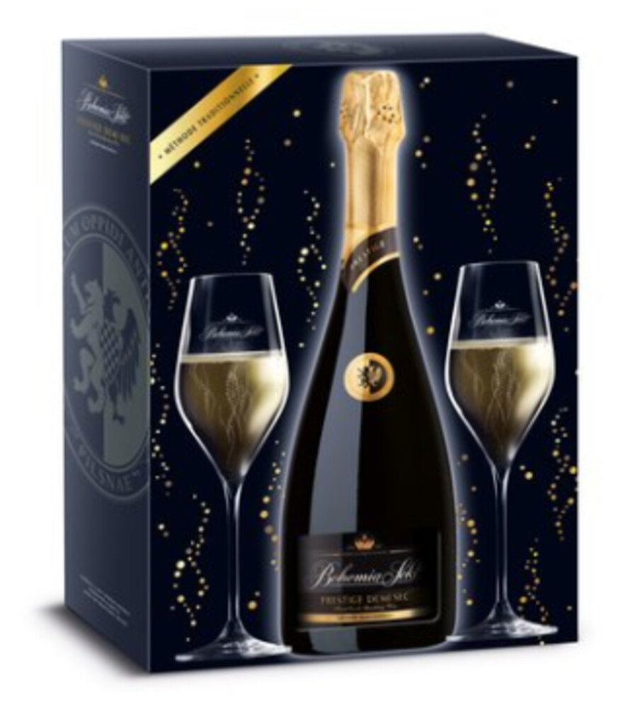 Bohemia Sekt Prestige Demi 12,5% 0,75 l +2x sklenička (karton)
