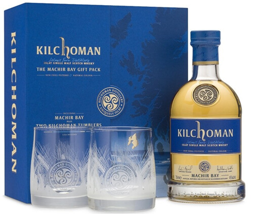Kilchoman Machir Bay 46%  0,7 l + 2 skleničky (karton)