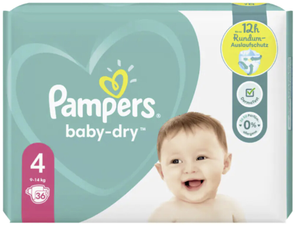 Pampers Baby Dry 4 9-14kg 36 ks